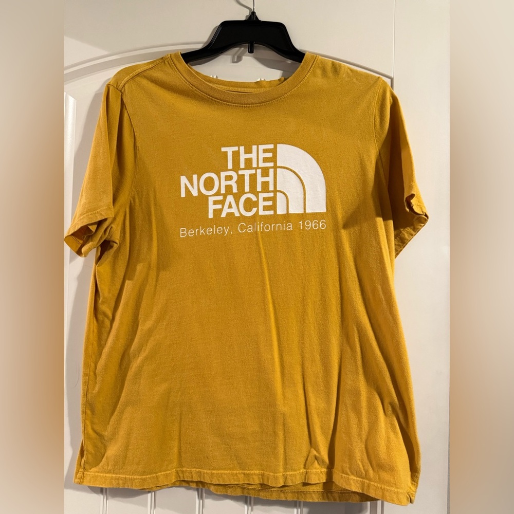 The North Face Golden Yellow Tee with White Logo Women’s XL